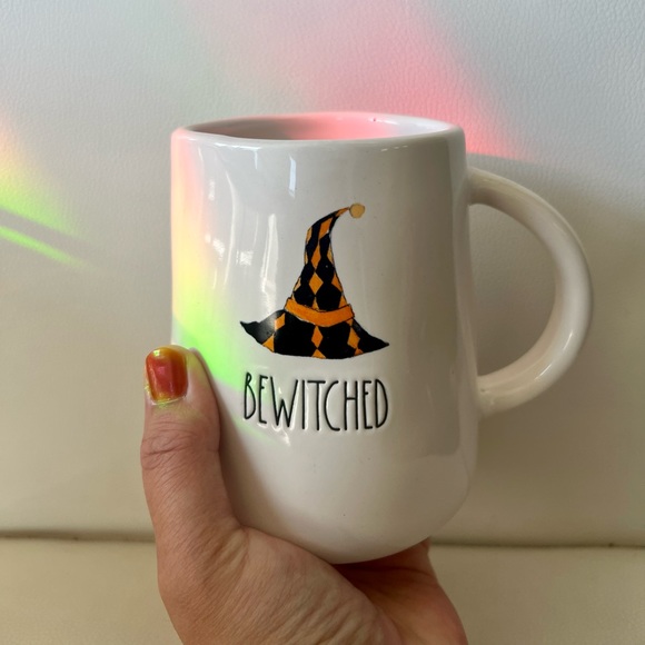 Rae Dunn Other - 🆕 Rae Dunn Halloween BEWITCHED Witch’s Hat & Stockings Ceramic Tea Coffee Mug.